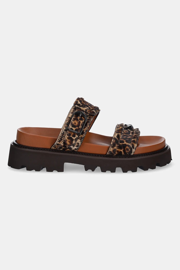 Δερμάτινες παντόφλες ZADIG&VOLTAIRE Ride SWCT02010 καφέ SS25