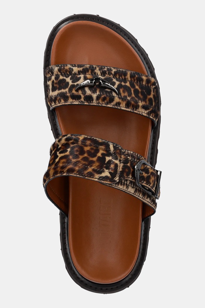 Δερμάτινες παντόφλες ZADIG&VOLTAIRE Ride καφέ SWCT02010