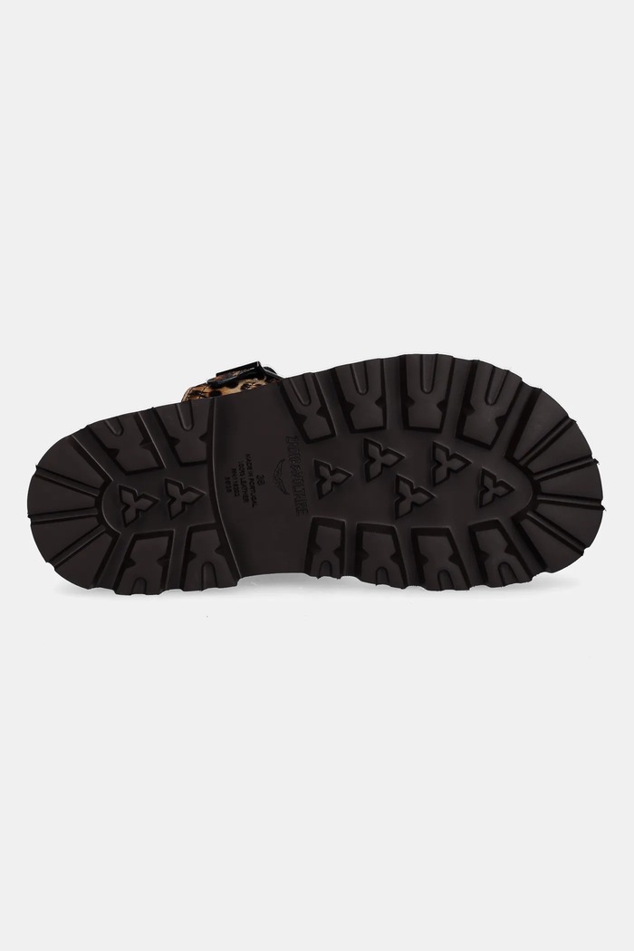 Δερμάτινες παντόφλες ZADIG&VOLTAIRE Ride SWCT02010 καφέ