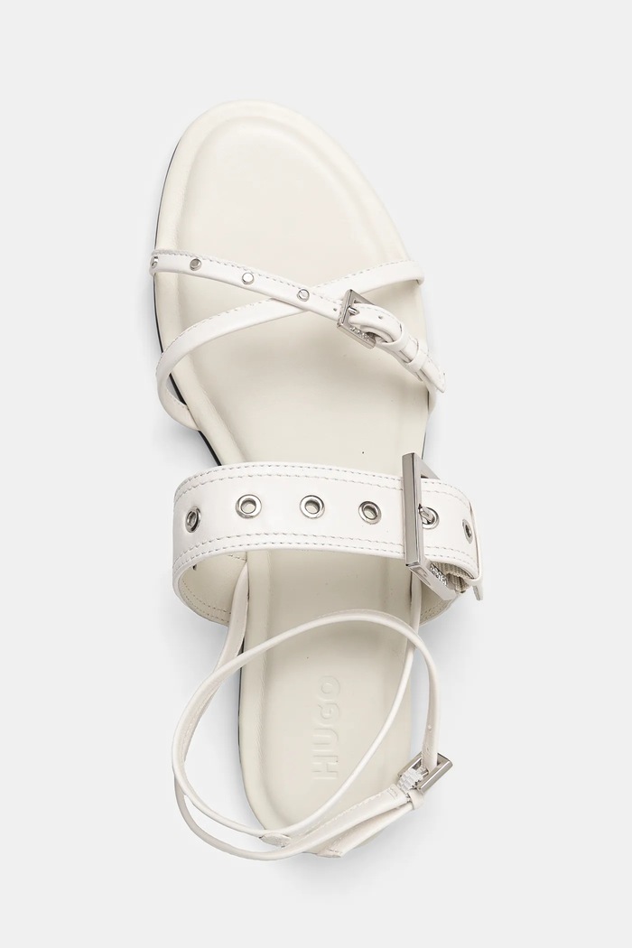 HUGO sandali in pelle Tayna bianco 50542090.102