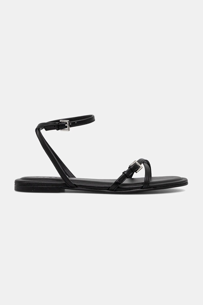 Kožené sandály HUGO Tayna 50542093.001 černá SS25
