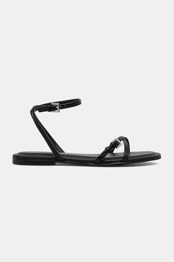 Kožené sandály HUGO Tayna 50542093.001 černá SS25