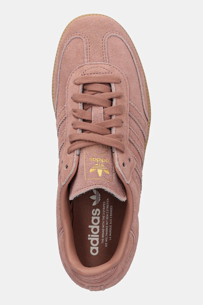 Semišové tenisky adidas Originals Samba OG ružová JI3209