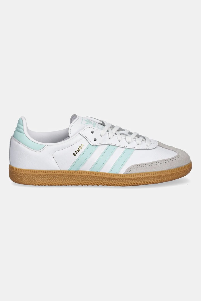Kožené tenisky adidas Originals SAMBA OG JP5481 tyrkysová SS25
