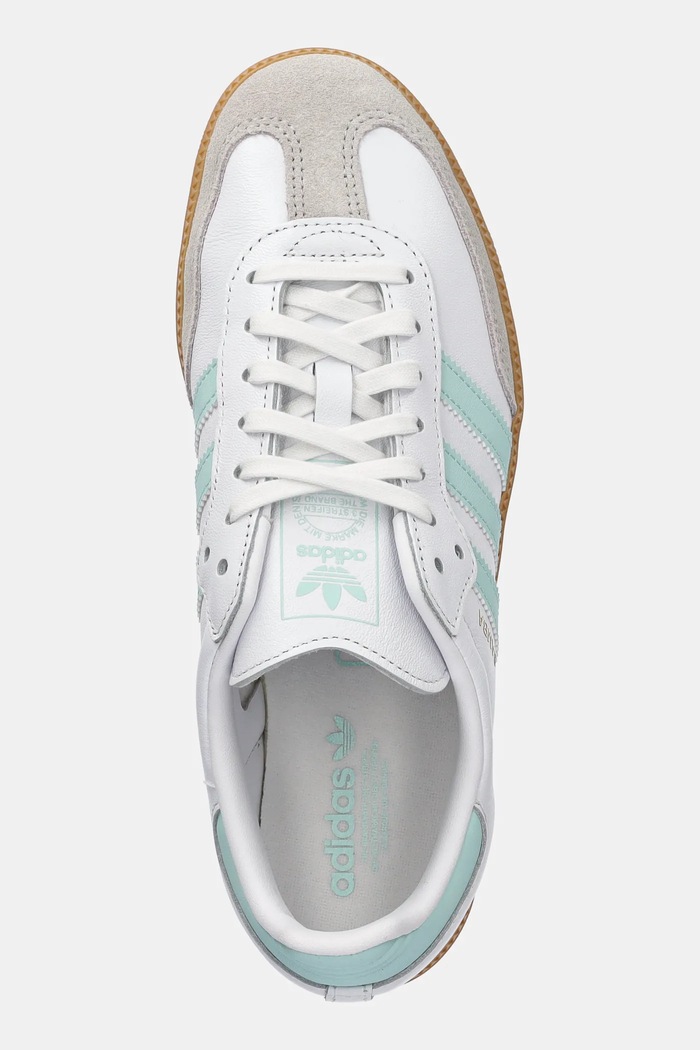 Kožené tenisky adidas Originals SAMBA OG tyrkysová JP5481