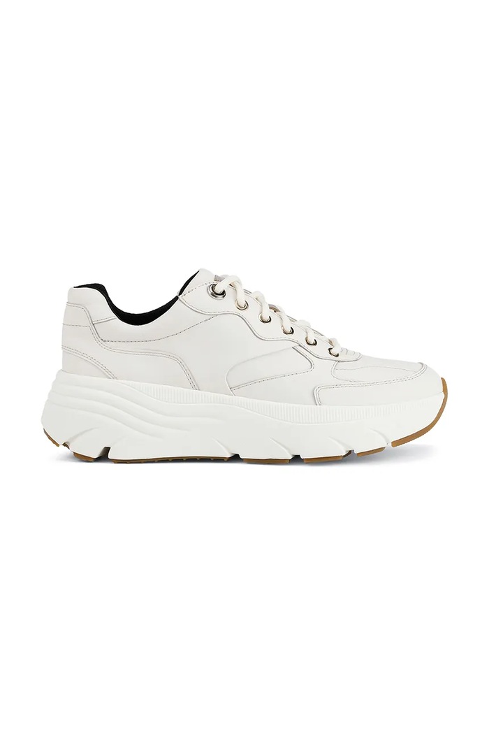 Δερμάτινα sneakers Geox D DIAMANTA A πλατφόρμα λευκό D26UFA.00085.C1002