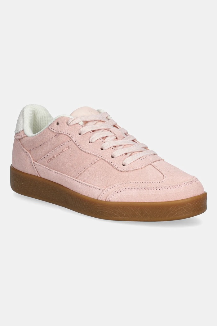 Armani Exchange sneakersy zamszowe tekstylny różowy XDX182.XV868.01081