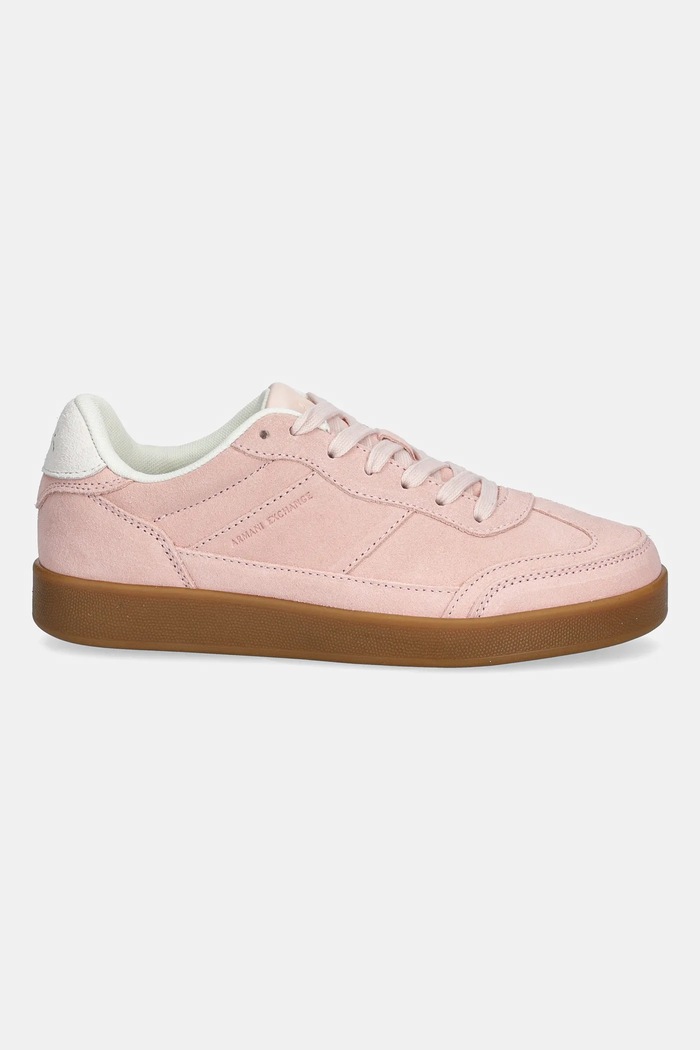Armani Exchange sneakersy zamszowe XDX182.XV868.01081 różowy SS25