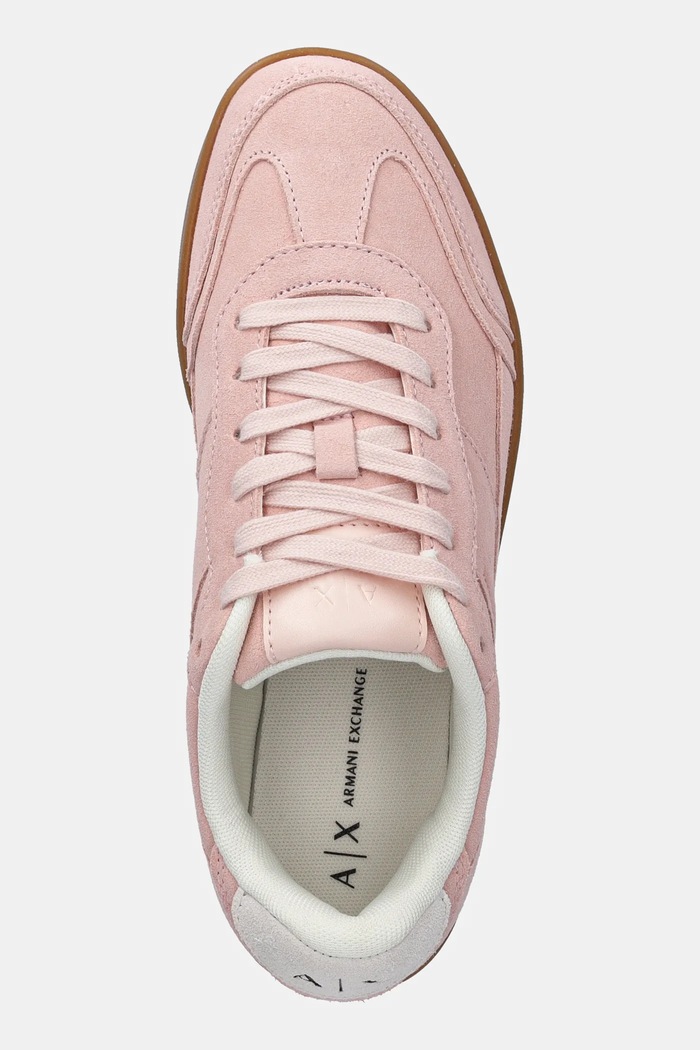 Armani Exchange sneakersy zamszowe różowy XDX182.XV868.01081