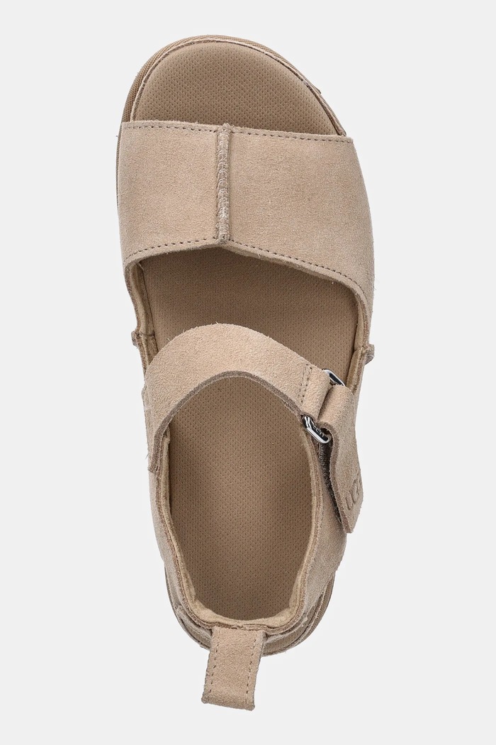 UGG sandały zamszowe Goldenstar Hi beżowy 1167356.SAN
