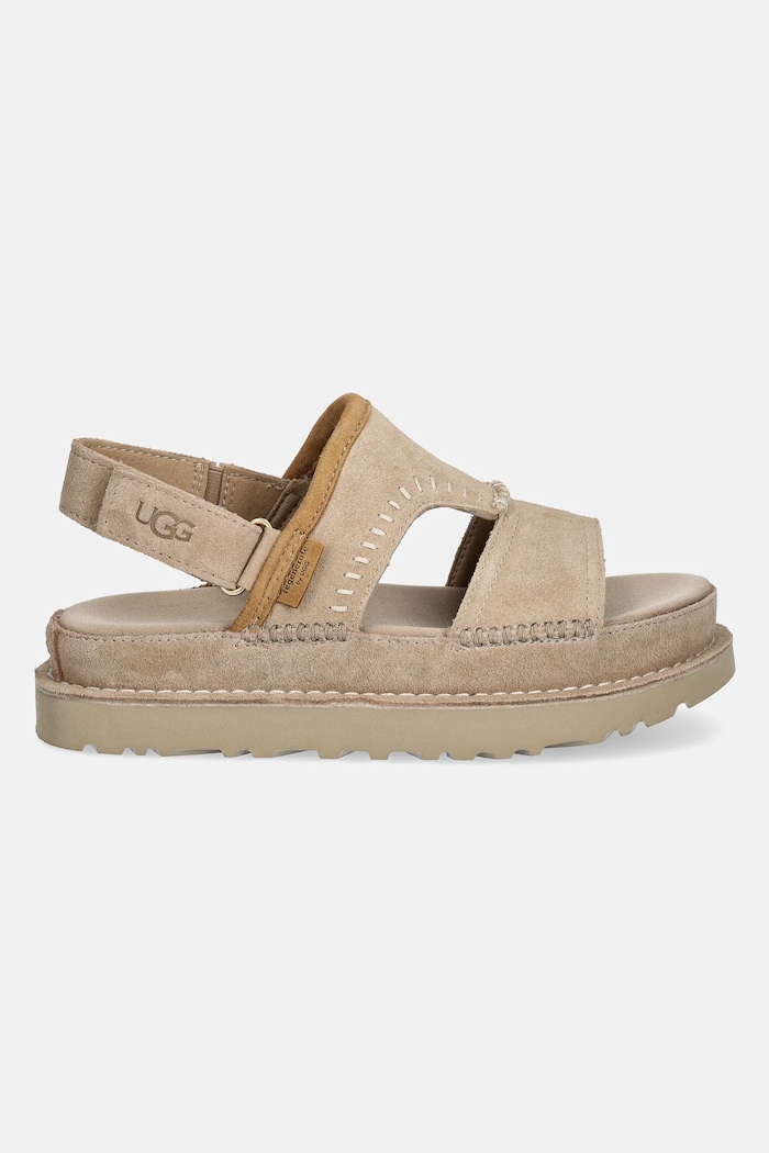 UGG Sandale din piele intoarsa Goldenstar Regenerate 1167369.SAN bej SS25