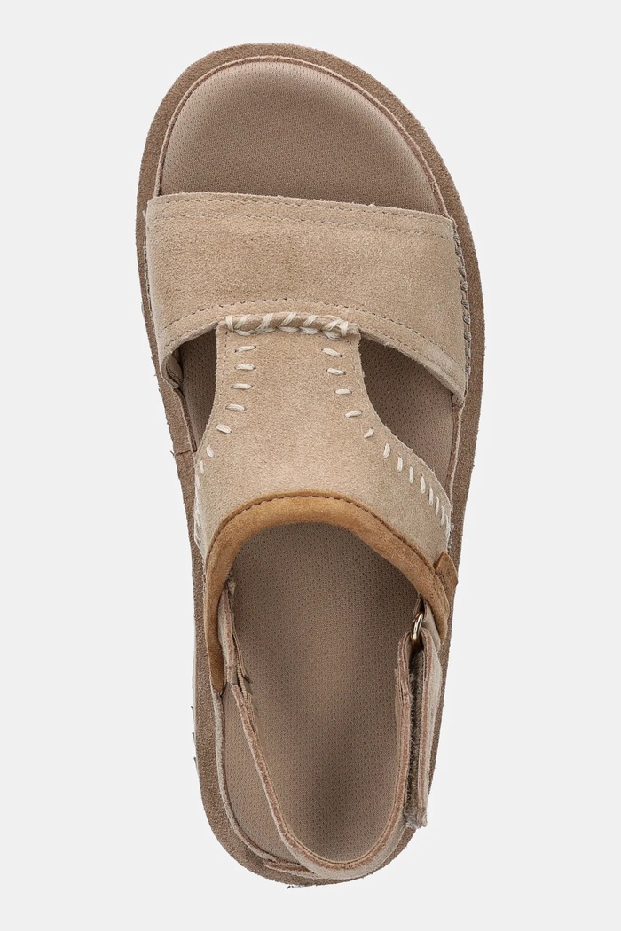Sandale din piele intoarsa Goldenstar Regenerate UGG 1167369.SAN bej