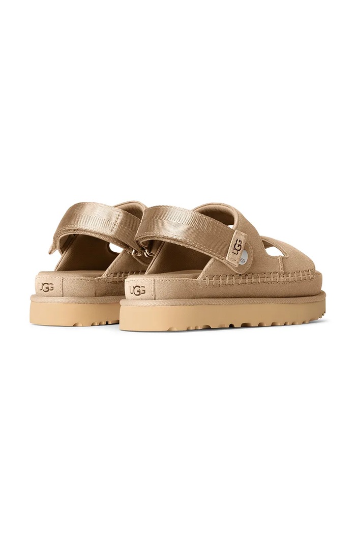 UGG klapki zamszowe Goldenstar Glide 1167399.SAN beżowy SS26
