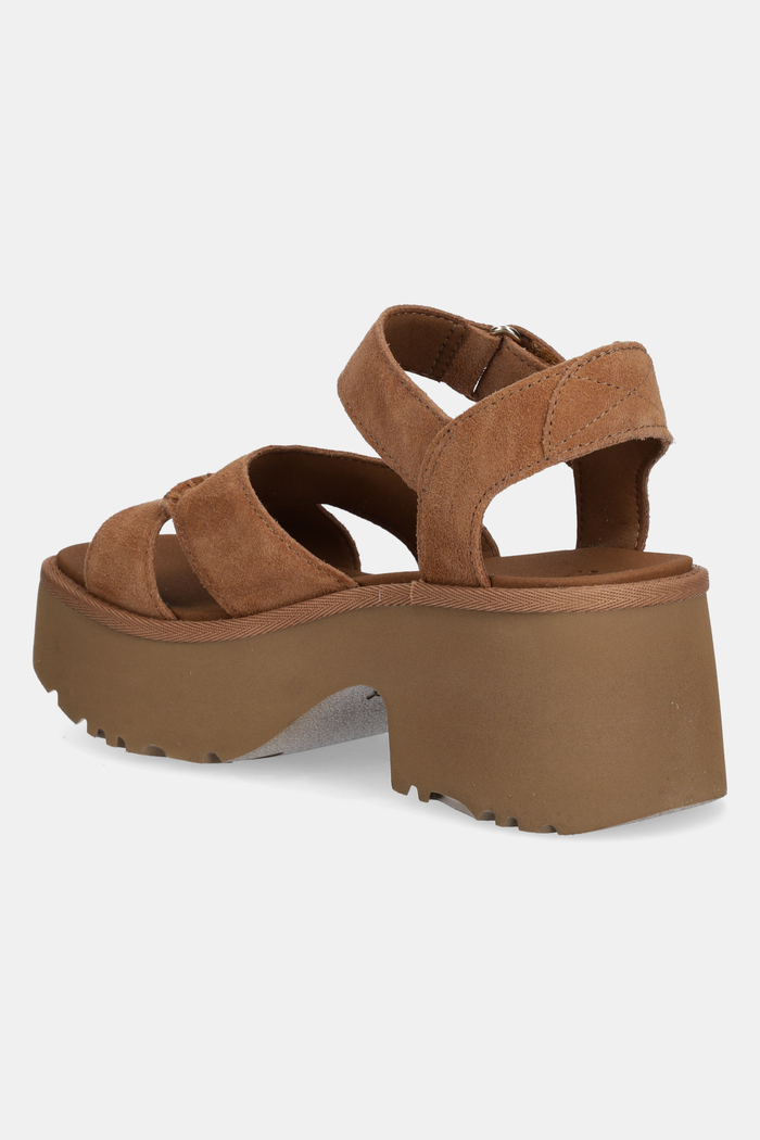 Încălțăminte UGG sandale din piele întoarsă New Heights Ankle Strap 1167475.CHE maro