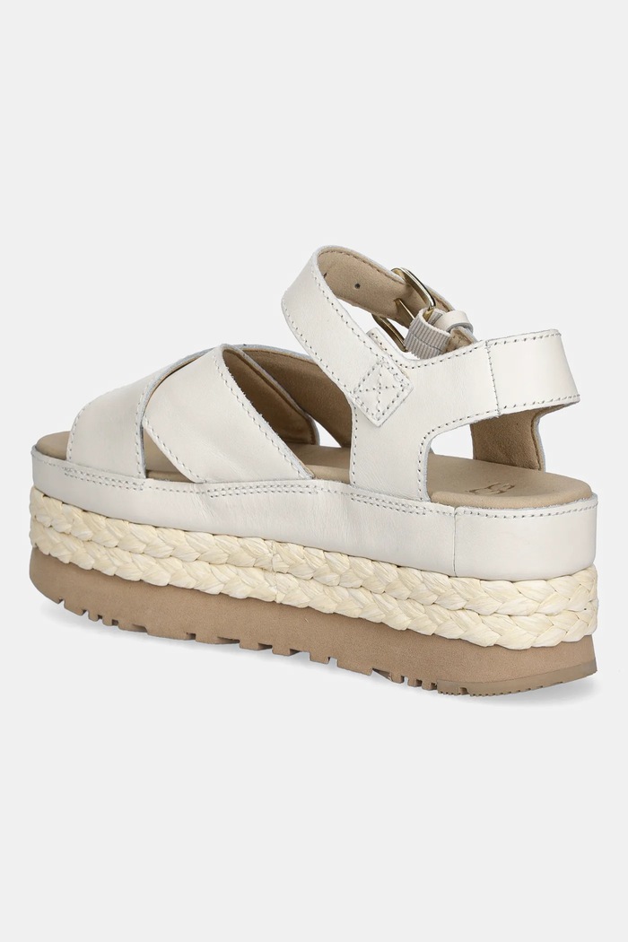 Obuwie UGG Sandały skórzane Aubrey Ankle Strap 1169650.JSM beżowy