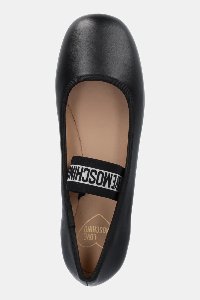 Kožne balerinke Love Moschino Love Moschino JA11071G0MIE0000 crna