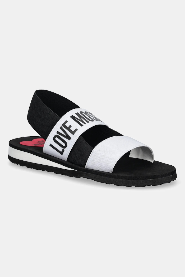 Love Moschino sandały tekstylny biały JA16033G0MJN410A