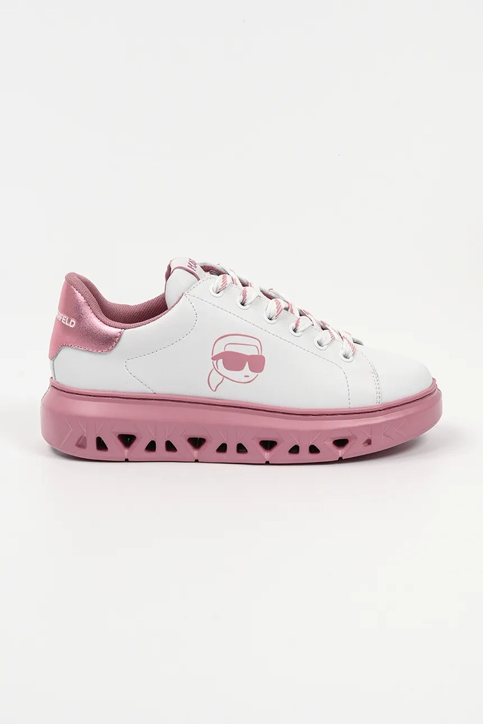 Karl Lagerfeld sneakers din piele KAPRI KITE platformă roz KL64525.01P