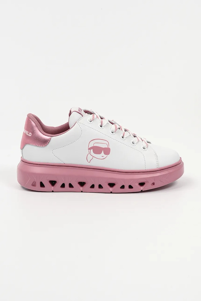 Karl Lagerfeld sneakers din piele KAPRI KITE platformă roz KL64525.01P