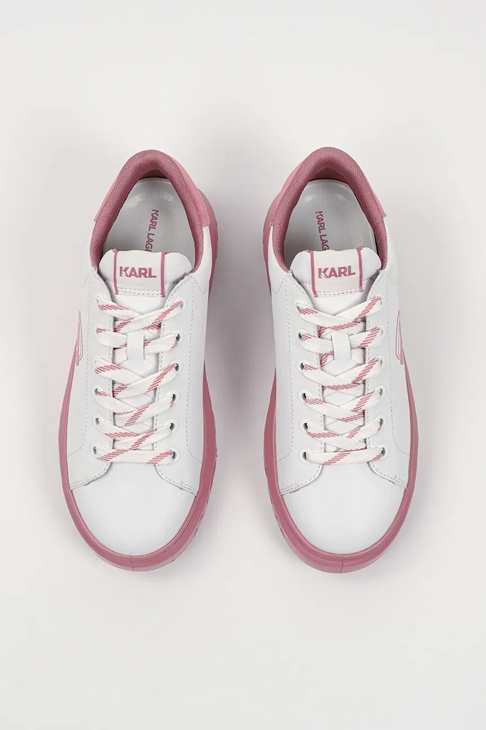 Karl Lagerfeld sneakers din piele KAPRI KITE roz KL64525.01P