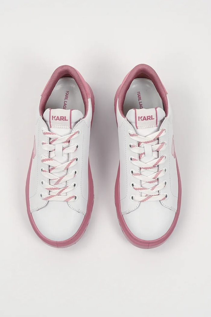 Karl Lagerfeld sneakers din piele KAPRI KITE roz KL64525.01P