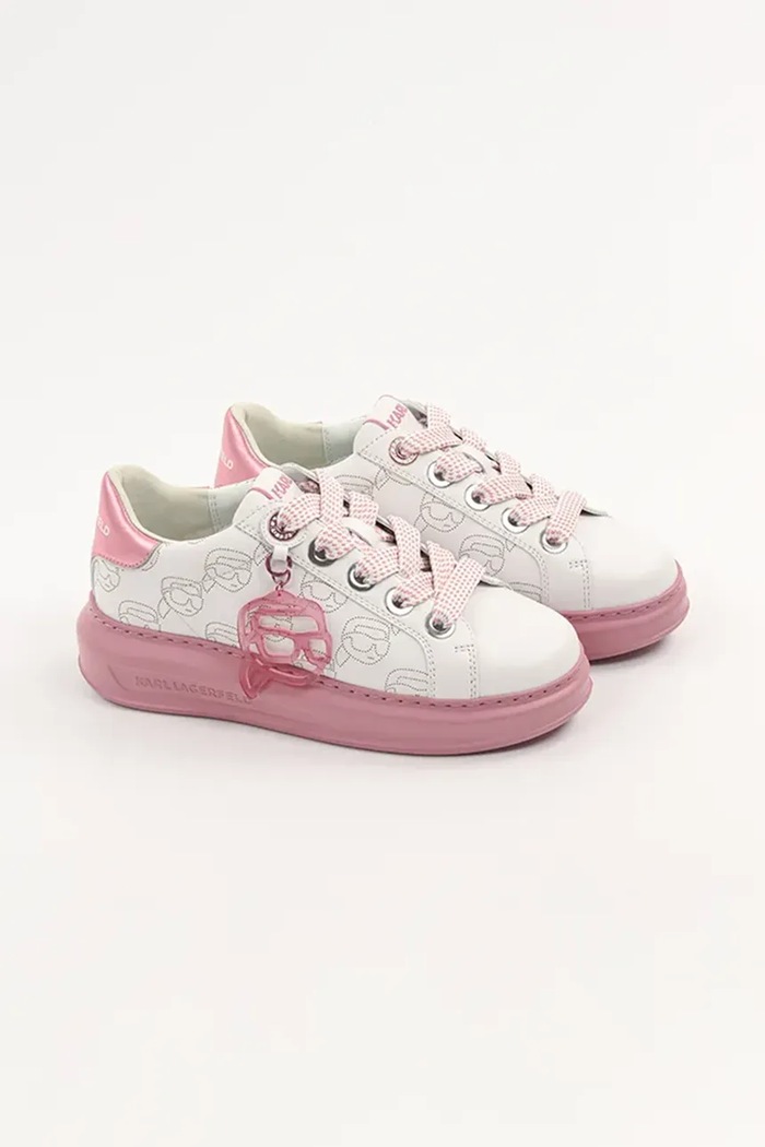 Karl Lagerfeld sneakers din piele KAPRI NFT KL62522.01P roz SS25