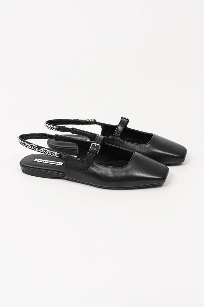 Кожени балеринки Karl Lagerfeld KONNIE KL40181.000 черен SS25