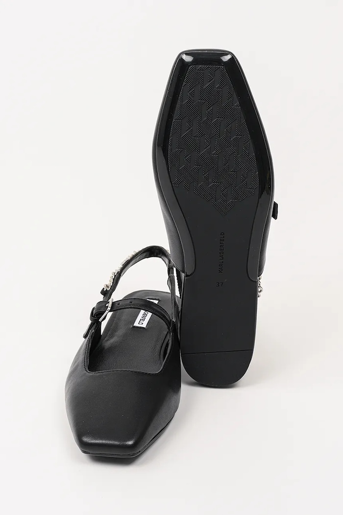 Кожени балеринки Karl Lagerfeld KONNIE KL40181.000 черен