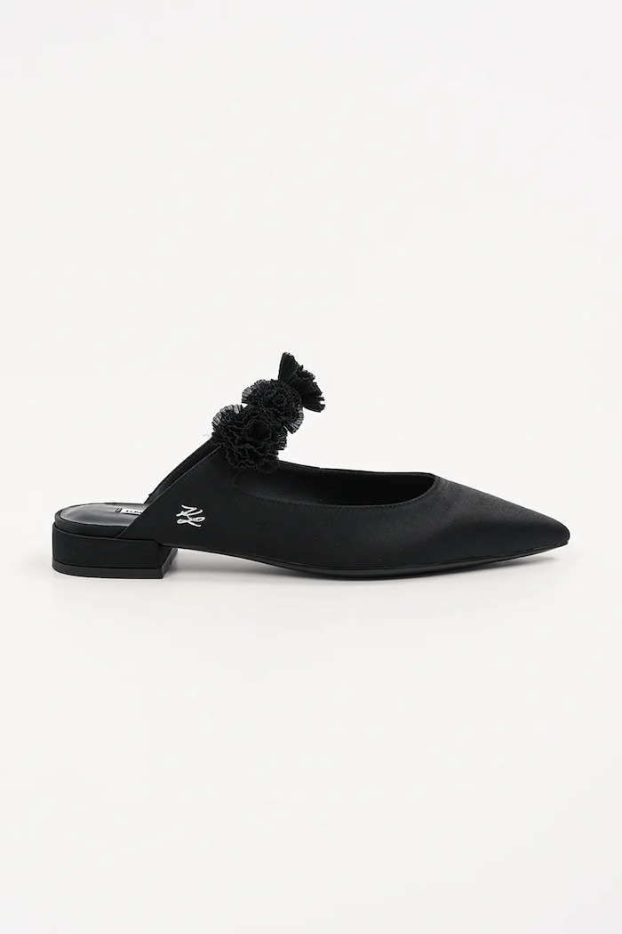 Μπαλαρίνες Karl Lagerfeld KERRIE ανοιχτή φτέρνα μαύρο KL40154.S0X
