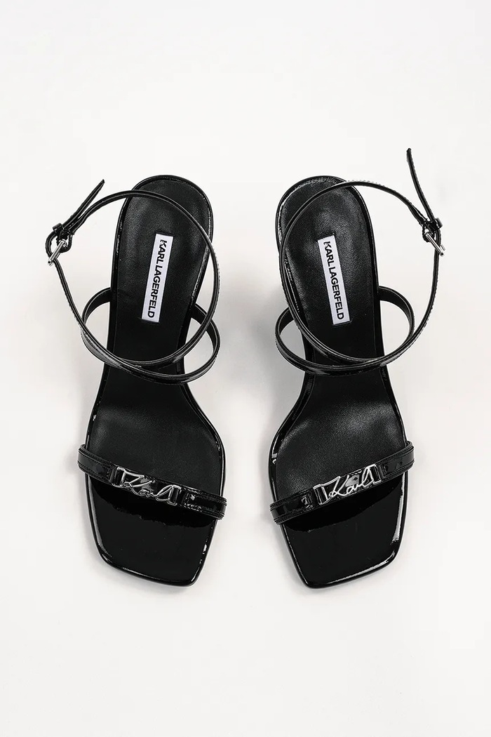 Kožené sandály Karl Lagerfeld WAVERLY černá KL34612.1BP