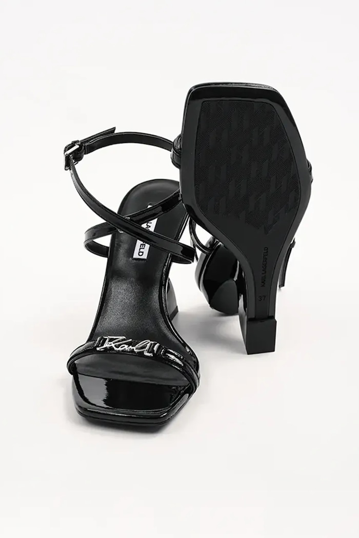 Kožené sandály Karl Lagerfeld WAVERLY KL34612.1BP černá
