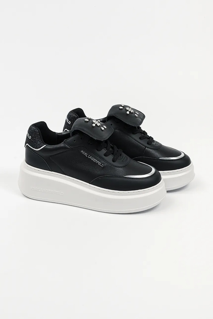 Usnjene superge Karl Lagerfeld ANAKAPRI KL63519S.000 črna SS25