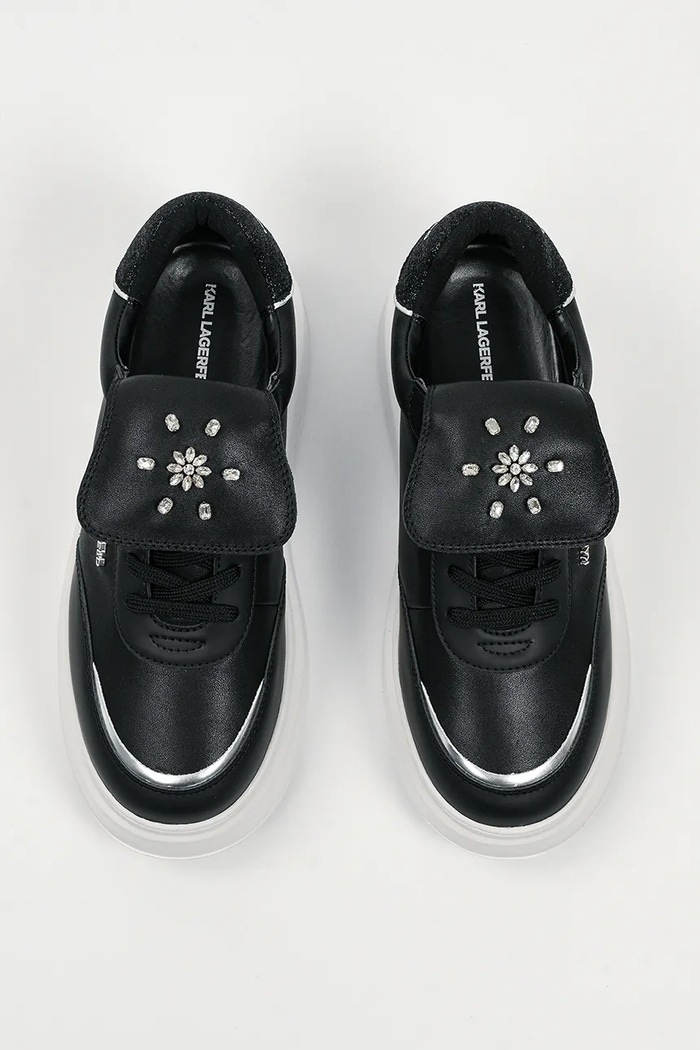 Usnjene superge Karl Lagerfeld ANAKAPRI črna KL63519S.000