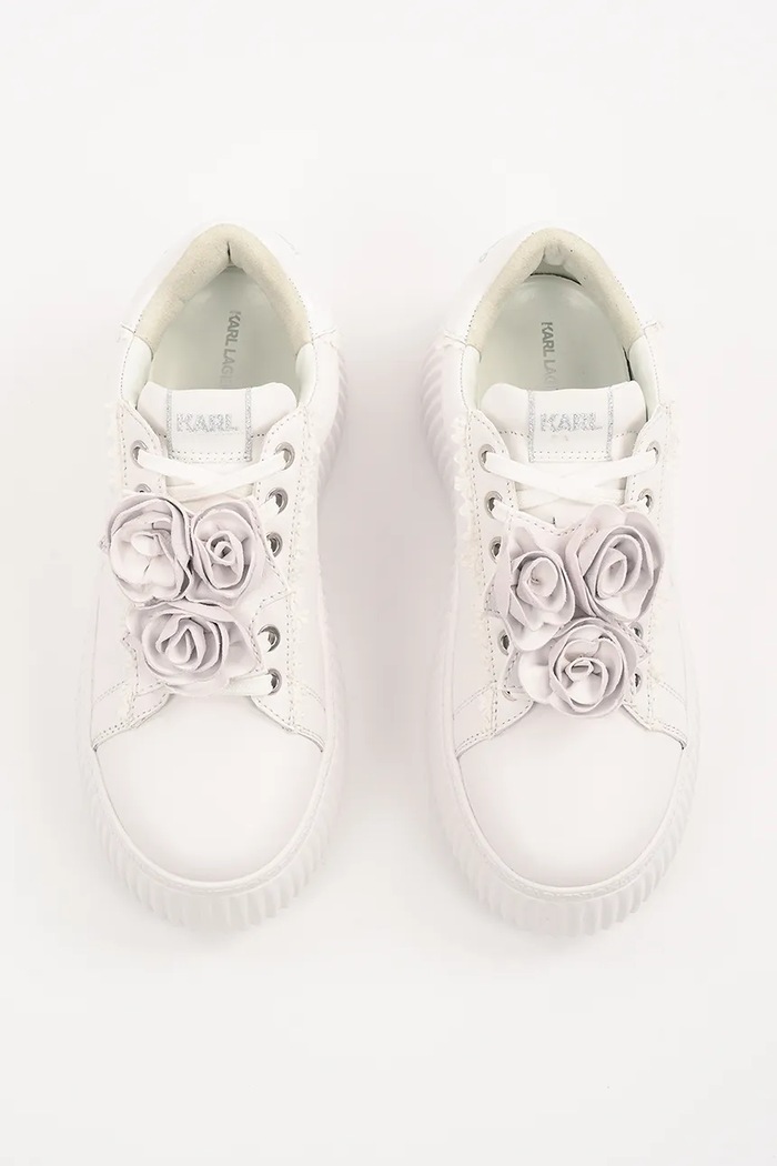 Karl Lagerfeld sneakersy skórzane KREEPER LO biały KL42310F.01W