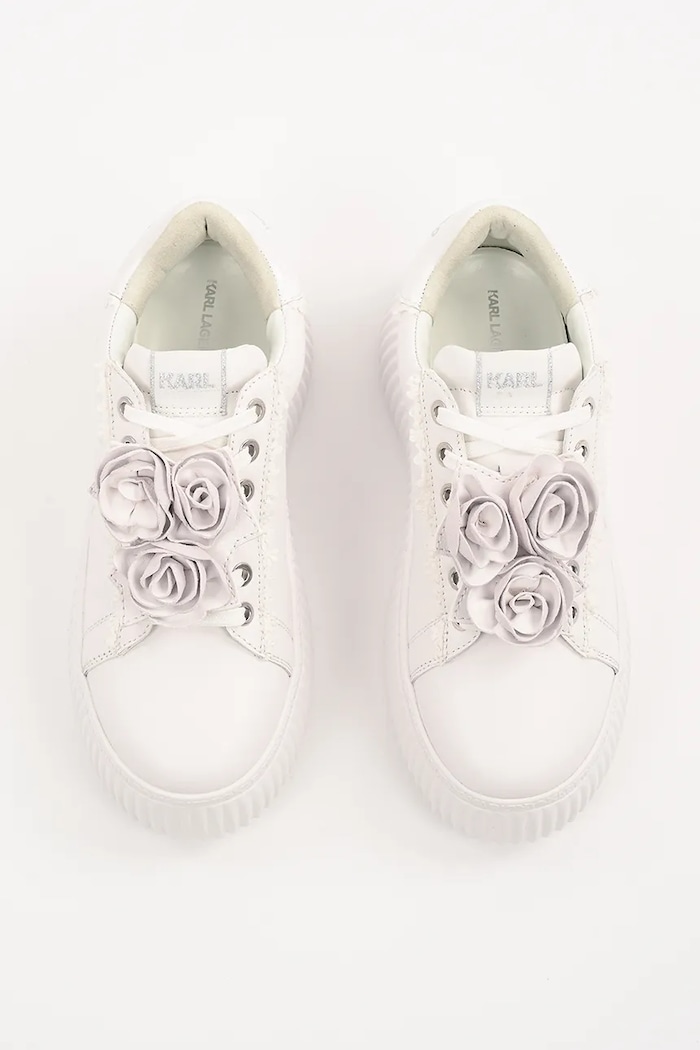Karl Lagerfeld sneakersy skórzane KREEPER LO biały KL42310F.01W