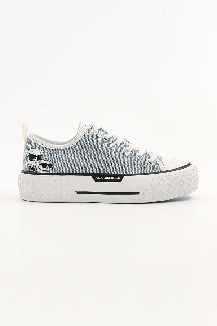Karl Lagerfeld tenisówki KAMPUS MAX III platforma niebieski KL60614T.DLB