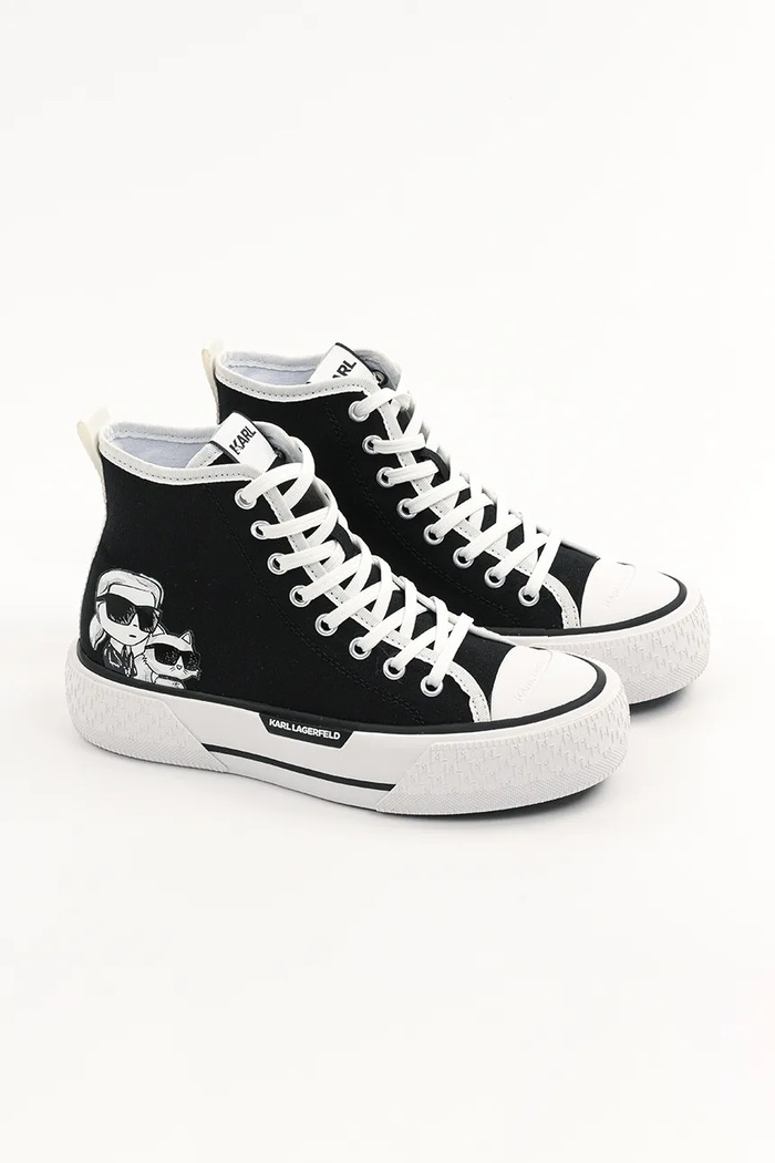 Πάνινα παπούτσια Karl Lagerfeld KAMPUS MAX III KL60654T.900 μαύρο SS25