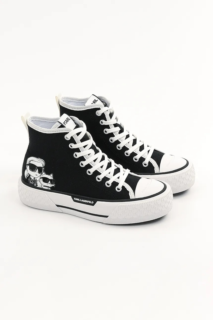 Πάνινα παπούτσια Karl Lagerfeld KAMPUS MAX III KL60654T.900 μαύρο SS25