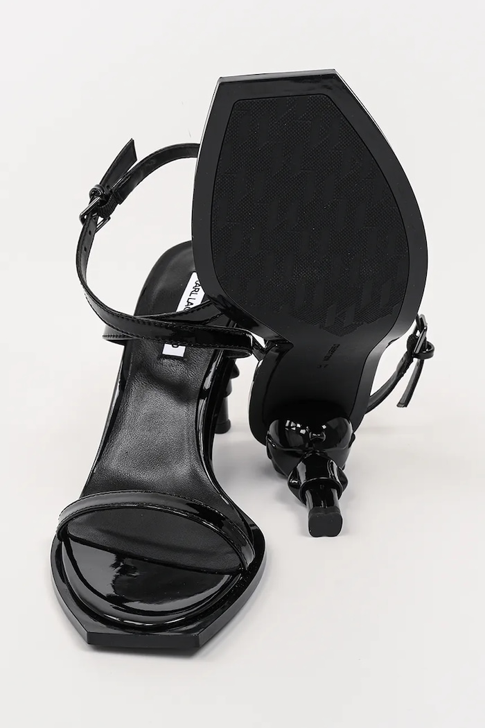 Kožené sandály Karl Lagerfeld KARL NFT HEEL KL39115.000 černá