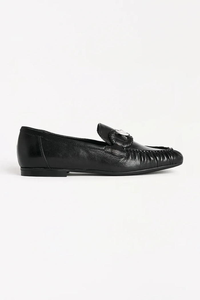 Karl Lagerfeld bőr balerina cipő ELEIA fekete KL41123.000