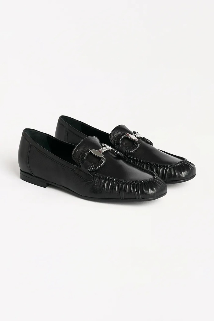 Karl Lagerfeld bőr balerina cipő ELEIA KL41123.000 fekete SS25