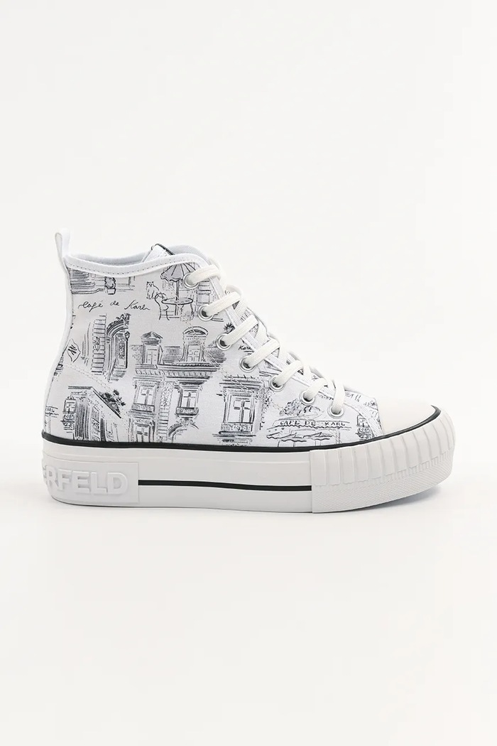 Superge Karl Lagerfeld KAMPUS MAX Platforma bela KL60455.911