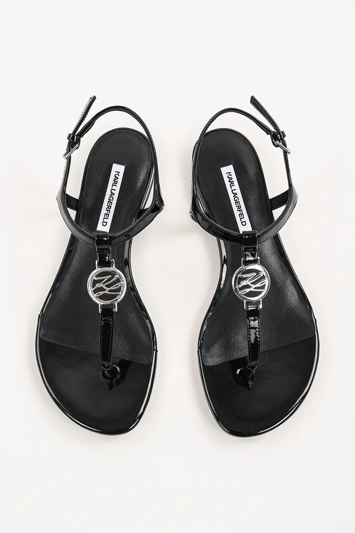 Karl Lagerfeld sandale de piele ALISSO negru KL82515.000