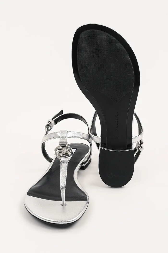 Kožené sandále Karl Lagerfeld ALISSO KL82515.0SL strieborná