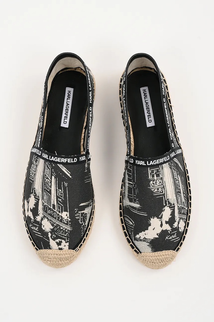 Karl Lagerfeld espadrile KAMINI negru KL80125A.900