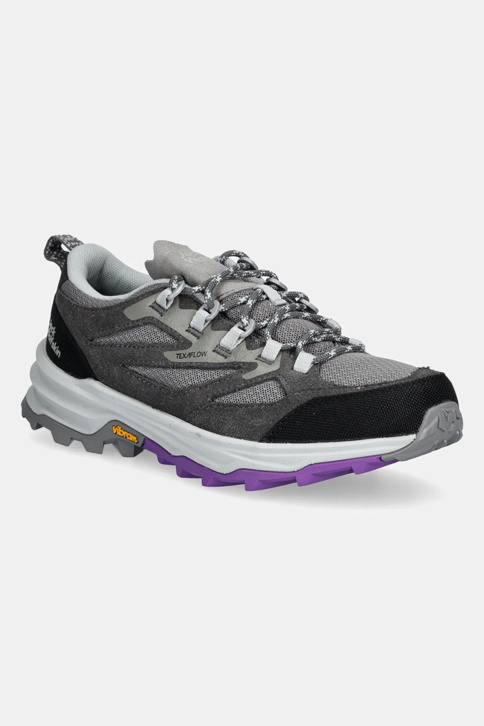 Jack Wolfskin pantofi Cyrox Vent Low piele întoarsă gri A64090