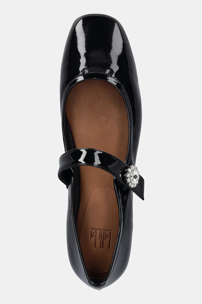 Billi Bi baleriny skórzane czarny A8045.Black