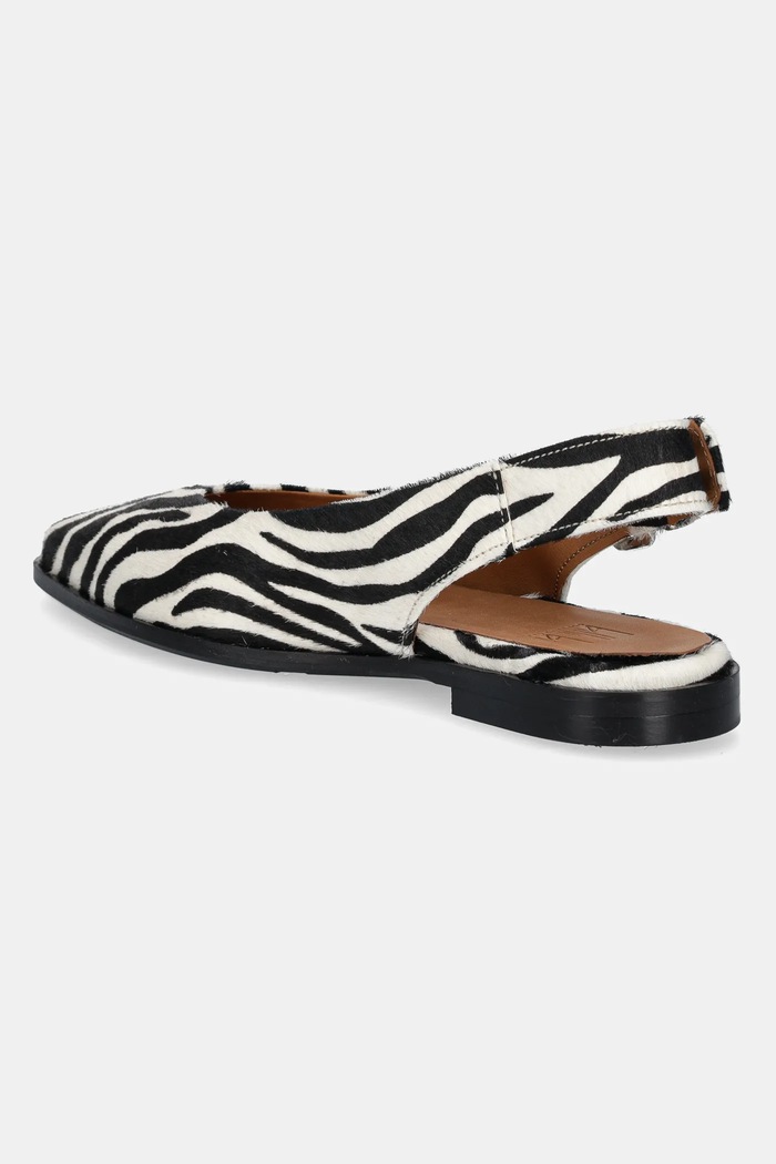 Παπούτσια Δερμάτινες μπαλαρίνες Billi Bi A8301.Zebra μαύρο