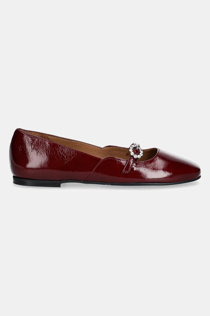 Kožené baleríny Billi Bi A8313.Rubino burgundské SS25
