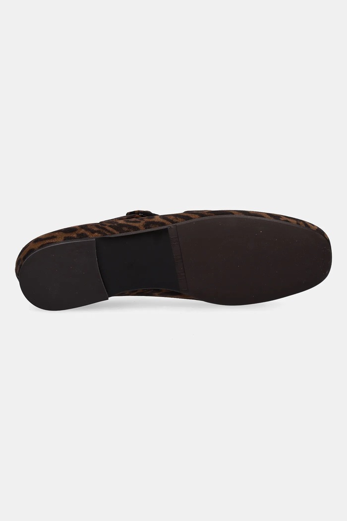 Billi Bi velúr balerina A8314.Leopardo barna